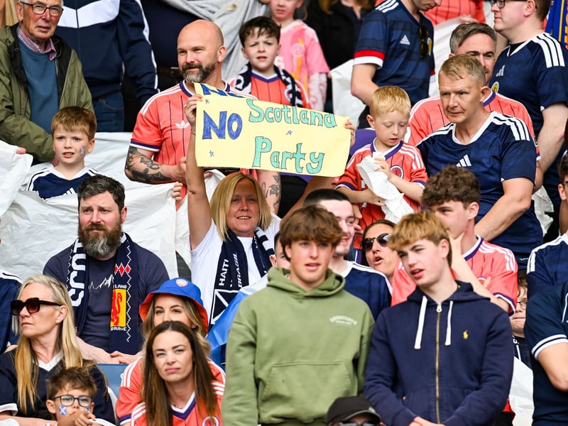 Scotland fans in the stands against Curacao.