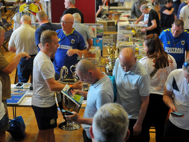 A busy fair at Pudsey Civic Centre, Leeds