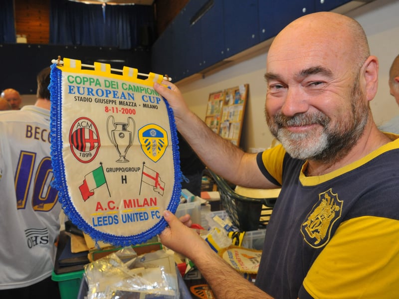 Chris Miller from York with old Leeds memorabilia