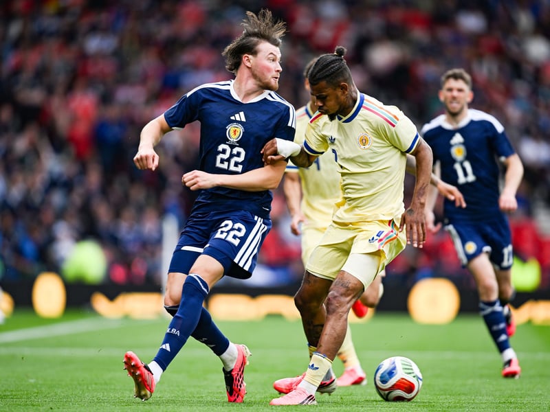 Pressed forward from right-back as Scotland took advantage of the extra man. Will be glad of the minutes. 6