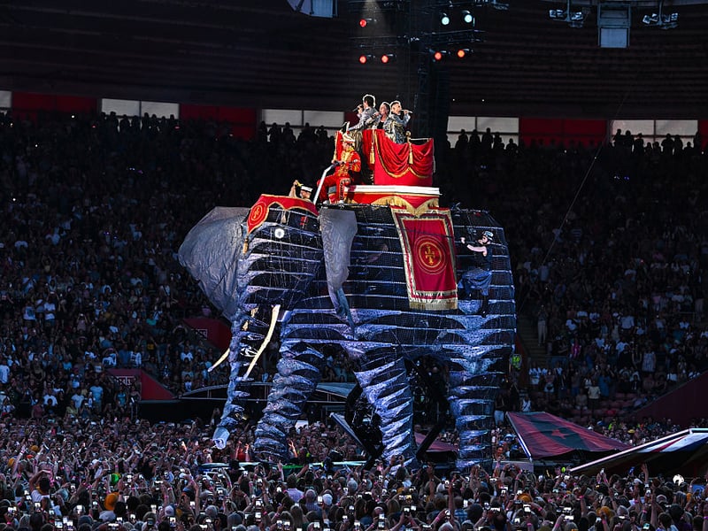 Take That perform live during the "The Circus Live" stadium tour at St Mary's Stadium on May 29, 2026 in Southampton, England. (Photo by Gareth Cattermole/Getty Images for Take That)