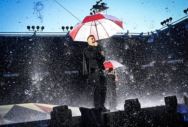 Gary Barlow of Take That performs live on stage during the "The Circus Live" stadium tour at St Mary's Stadium on May 29, 2026 in Southampton, England. (Photo by Gareth Cattermole/Getty Images for Take That)