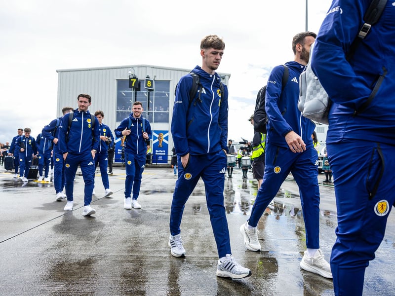 Tyler Fletcher departs for Florida from Glasgow Airport after his late call up to the Scotland World Cup squad.