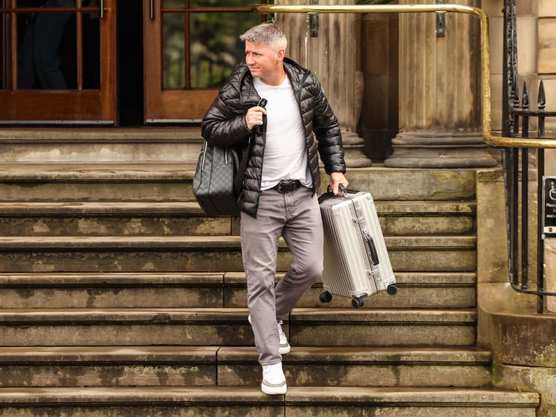Billy Gilmour's father William at the Blythswood Square Hotel after his son was ruled out of the World Cup by injury.