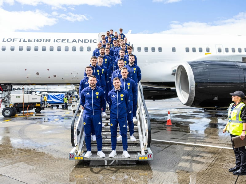 The Scotland squad departs for Florida from Glasgow Airport. (Photo by Craig Foy / SNS Group)