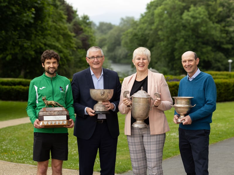 Dr William Hughes, Hayley Harrison and Professor Drew Harrison with UL President Professor Shane Kilcommins.