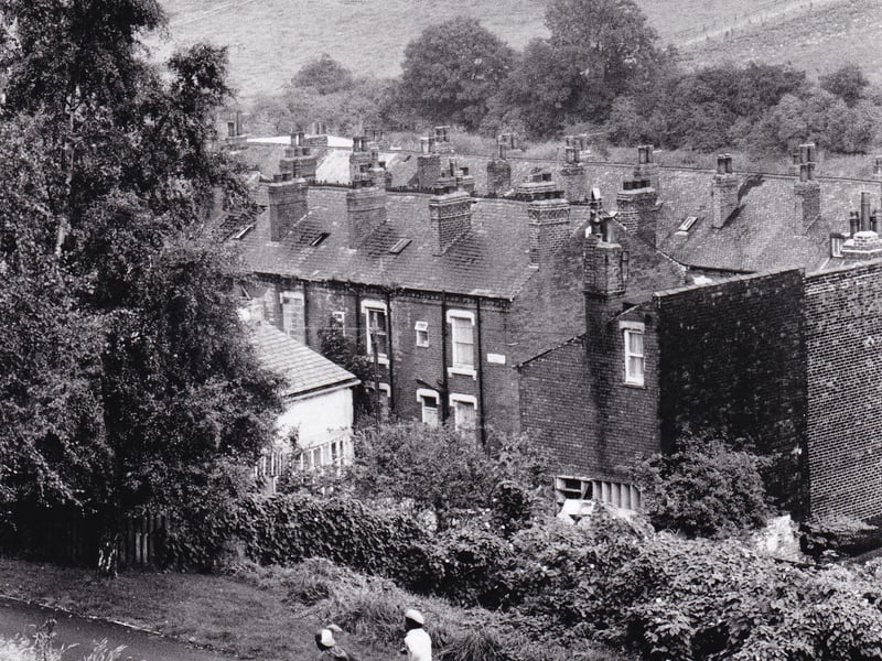 Joggers make their way along on Woodhouse Ridge in October 1985.