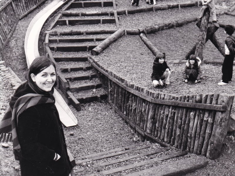 A mother-of-two who had 'begged and borrowed' for 18 months to give children a £20,000 'super playground' was appealing for more cash for pay for it. 'Gina's playground' as locals called it was alomost finished in November 1980 thanks to the efforts of 31-year-old Gina Greenley of Blenheim Square.