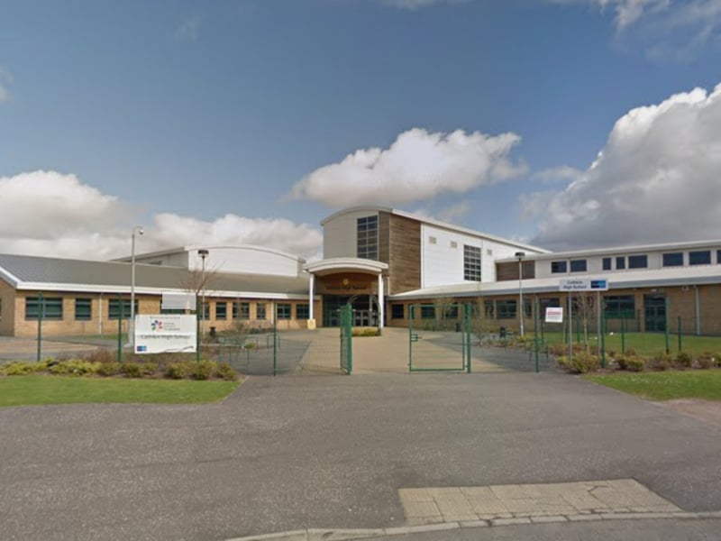 Located in Cambuslang, 44 per cent of Cathkin High School pupils obtain a minimum of five Highers. The secondary has a school roll of 1,029 pupils, 38.5 per cent of whom come from 'deprived' backgrounds.