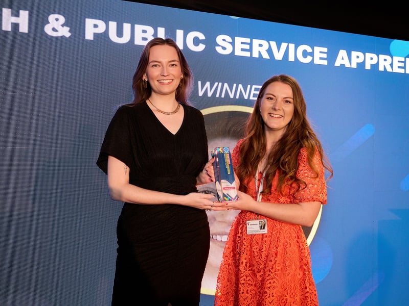 Winner Kirsty Wright, of NHS Rotherham.
Award presented by Emily Jones, Fundraising Manager, Roundabout.