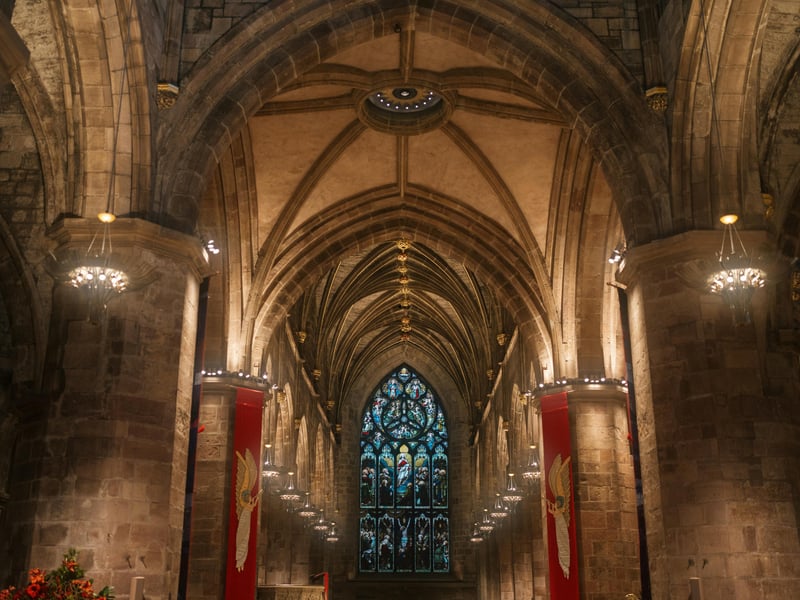 Edinburgh's stunning St Giles' Cathedral, situated on the Royal Mile, is completely free to visit and it's easy to while away a couple of hours exploring the building, taking in the intricate wooden interior and impressive gold-leaf ceiling.