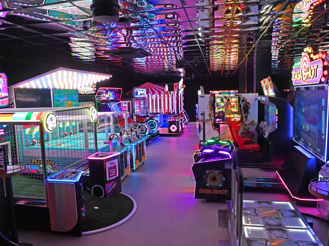 The venue boasts 12 state-of-the-art boutique bowling lanes, custom-built for groups and late-night parties.