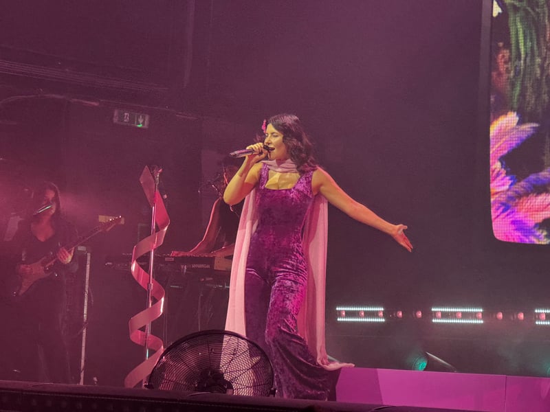 There were two songs from concept album 'Electra Heart' - 'Bubblegum Bitch' and 'Primadonna'.