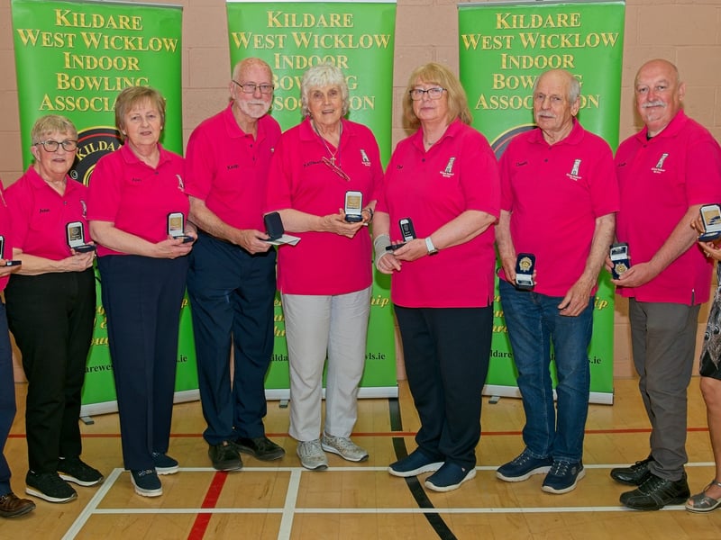 2nd place, Div 2 - Allen Bowls Club Team: Colm Daly, Ann Daly, Ann McCormack, Kevin McCormack, Kathleen Bloom, Tina O'Neill, Denis Lyons, Austin Neylan, Phian Neylan