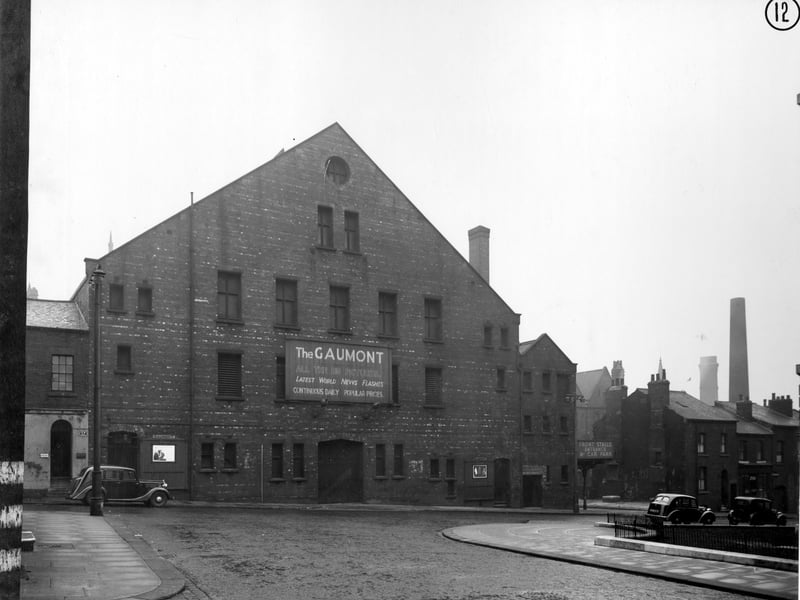 A view looking onto the Gaumont Cinema on Cookridge Street from Portland Crescent. Proposed site for car parking accommodation. 