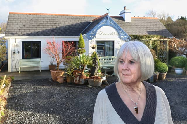 Deirdre Goggin at her home which will be demolished at Ballindooley beside the Headford Road as part of the proposed Ring Road plan.