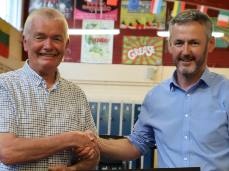 Paddy McCormack with Mr Kelly