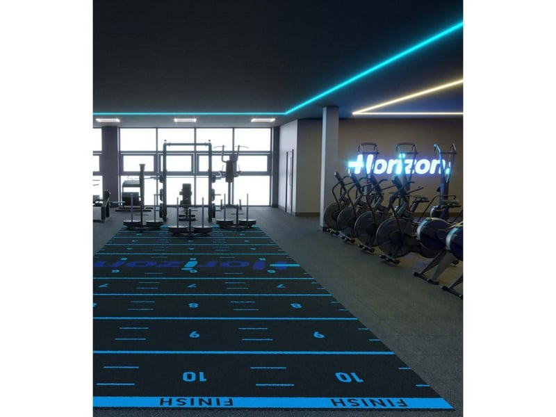 A 10 metre sprint track will be installed on the top floor.