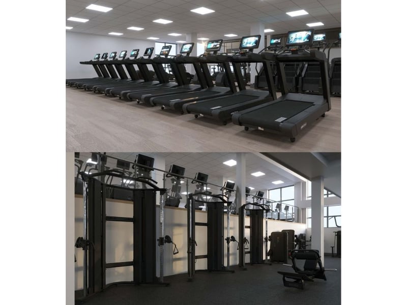 Pictures how what members can expect from the gym once the refurbishment is complete.