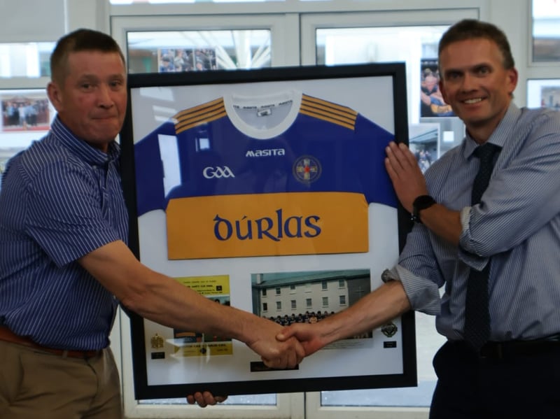 Theo Lloyd with Mr O'Donnell