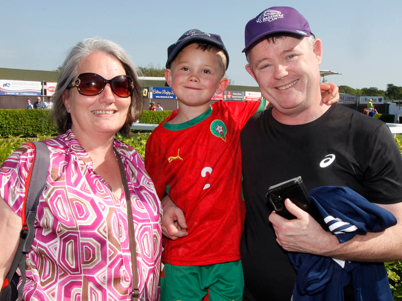 At Ballinrobe Races, pictured were: Left to right: Sally, Fionn and Liam Conole(Kinvara). 