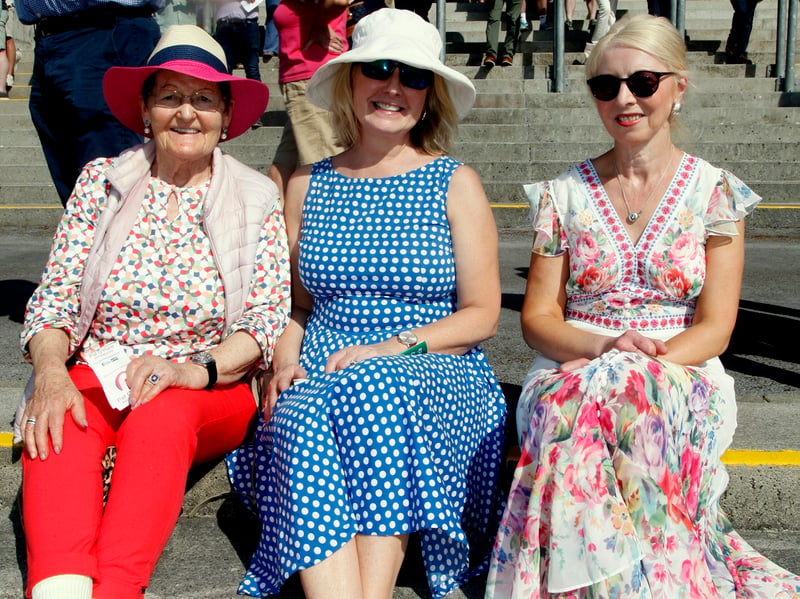 At Ballinrobe Races, pictured were:Left to right:Margaret Duffy and Amanda Duffy(Swinford), Patricia Waldron(Ballyhaunis).   