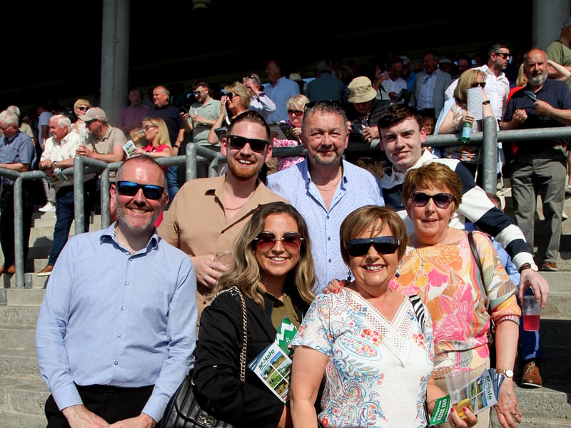 At Ballinrobe Races, pictured were staff members on a day out from the Castlecourt Hotel.