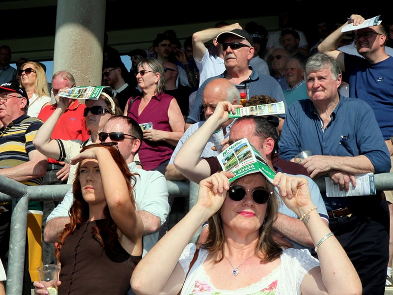 Pictured is a group gathered at the Ballinrobe races