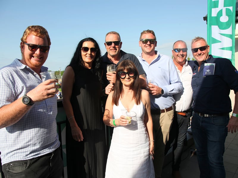 At Ballinrobe Races, pictured were visitors from Power Farming , New Zealand.