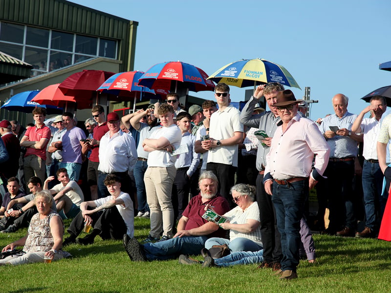 Crowd gathered at Ballinrobe races 