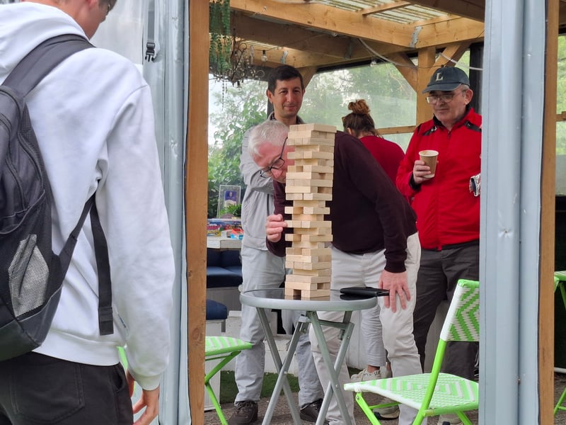 Attendees having fun during the afternoon