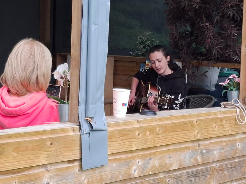 Singer Daniella Byrne entertaining the crowd