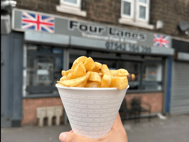 Four Lanes Fisheries boasts excellent 4.8 star reviews. Dave wrote: "Oxford fan up after the away game at Hillsborough, saw the ratings and decided to check it out after the game. Is a very small place, with queue coming out the door. And now we know why this place is absolutely fantastic."