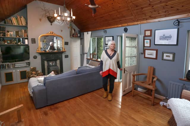 Deirdre Goggin in her home in Ballindooley in Galway which will be demolished as part of the proposed RIng Road plan.