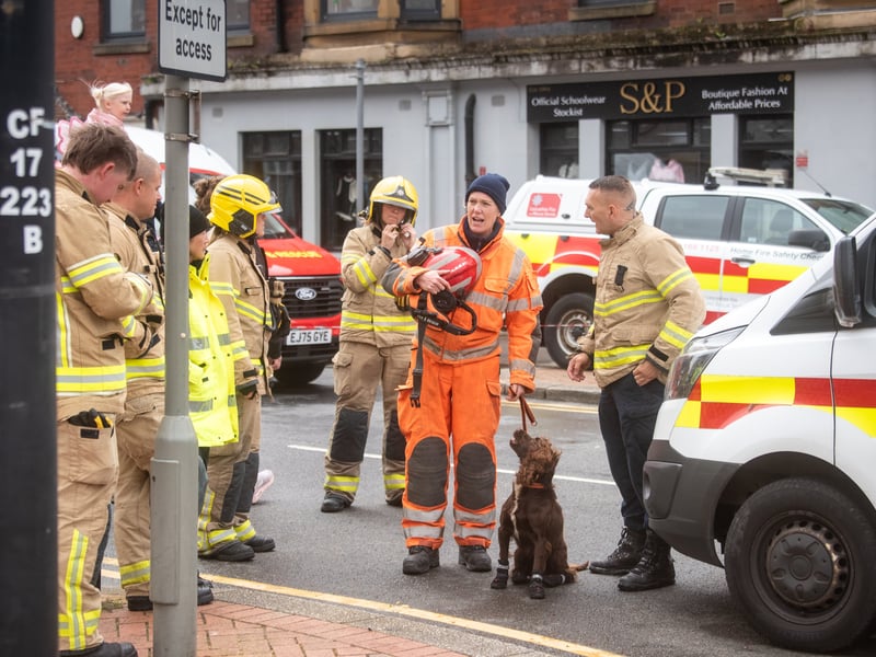 Aftermath of fire at former M&S store on Lord St in Fleetwood