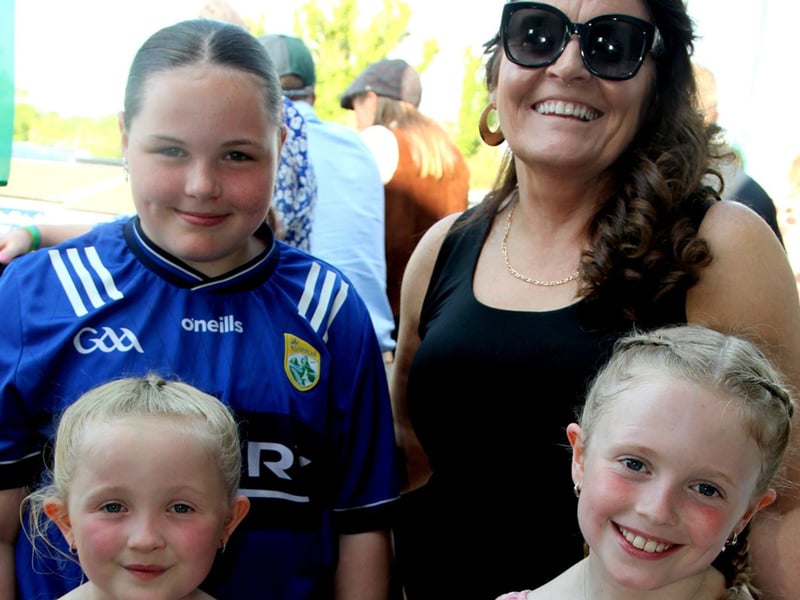 At Ballinrobe Races, pictured were, Michelle and Delia-Mai Malone with , Ella, James and Ava Mullahy.