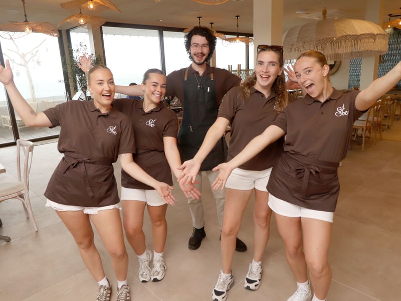 Southsea Beach Cafe opened on June 3, 2026. 

Pictured: Staff Bethan Hinsley, Ella Jenner, Oli Haggerty, Elisa Standley and Sophia Taylor

Picture: Habibur Rahman