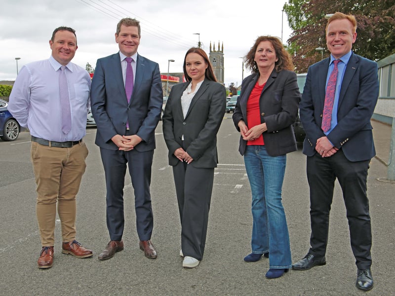 Mick O'Rourke, Minister Burke, Vyktoria Demetrova and Breege Campbell Bridgeways, Gary Kenny