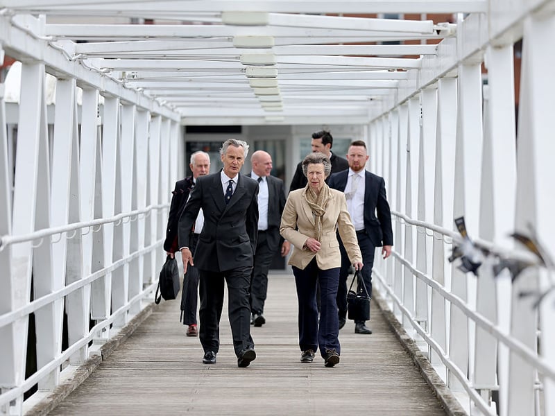 Princess Anne, Princess Royal during a visit to Tall Ships Youth Trust at Gunwharf Quays Marina on June 04, 2026 in Portsmouth.  (Photo by Chris Jackson/Getty Images for Tall Ships Youth Trust)