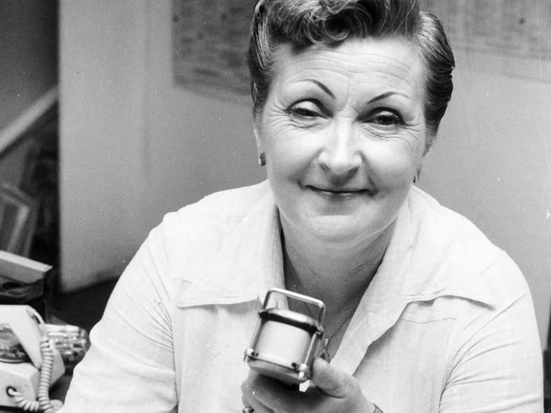 Leeds City station announcer Jean Cocker pictured in October 1977.