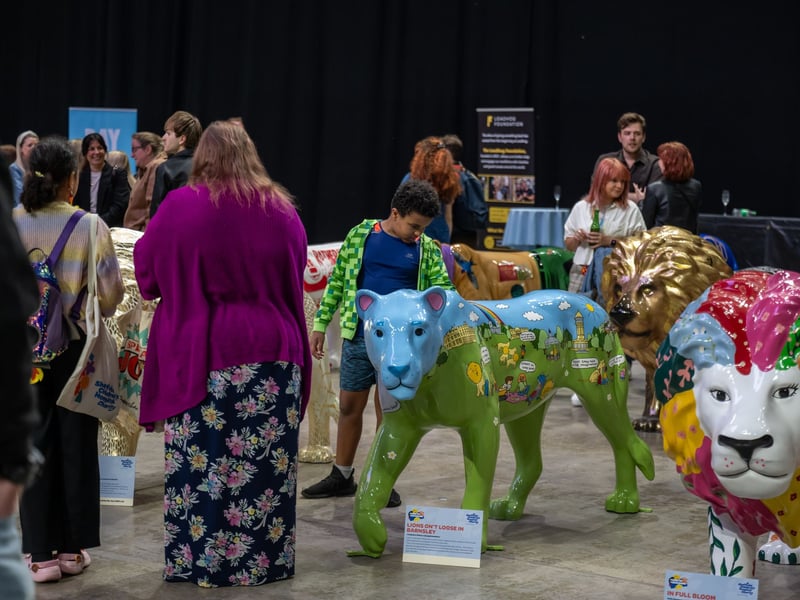 The public was given a first look at all 150 lions at an exhibit at the Utilita Arena.
