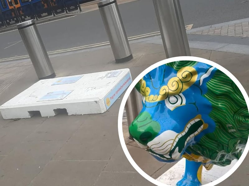 The auction in October all depends if South Yorkshire can look after the lions. This lion by Definitely Jenny had to be taken for repairs four days before launch after suffering a hairline crack - likely from someone jumping on it.
