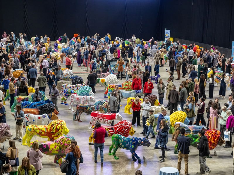 The Pride of Yorkshire sculpture trail is made of 150 full-sized lions decorated by artists and famous faces, while 150 cubs have been painted by schools & community organisations.