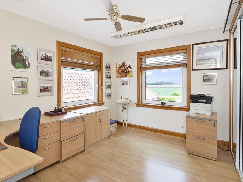 Upstairs, a landing provides practical storage and attic access before connecting to the four remaining bedrooms.
