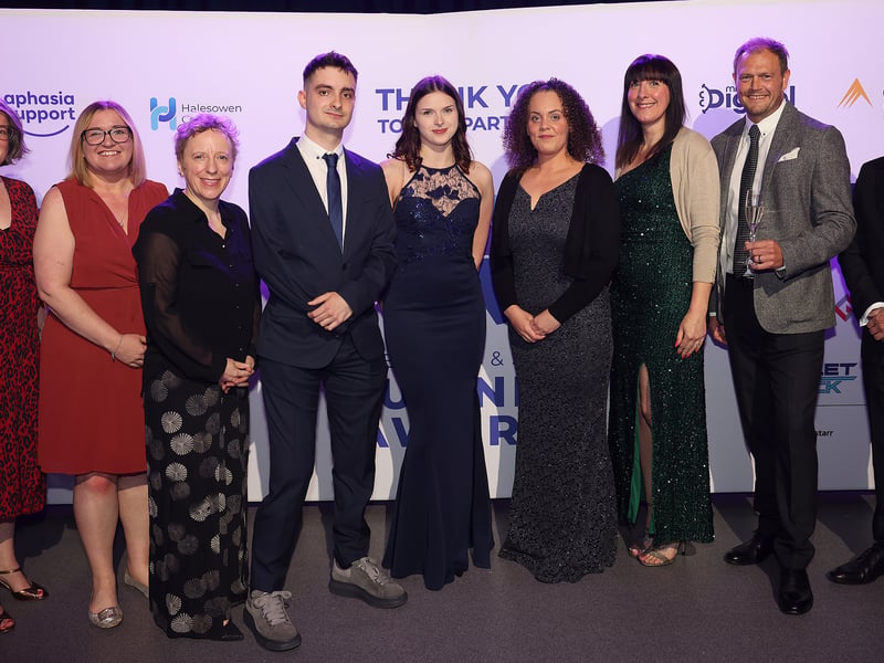 Express and Star Business Awards 2026 at the Halls, University of Wolverhampton.
Jude Ashton with members from Wolverhampton City Council.