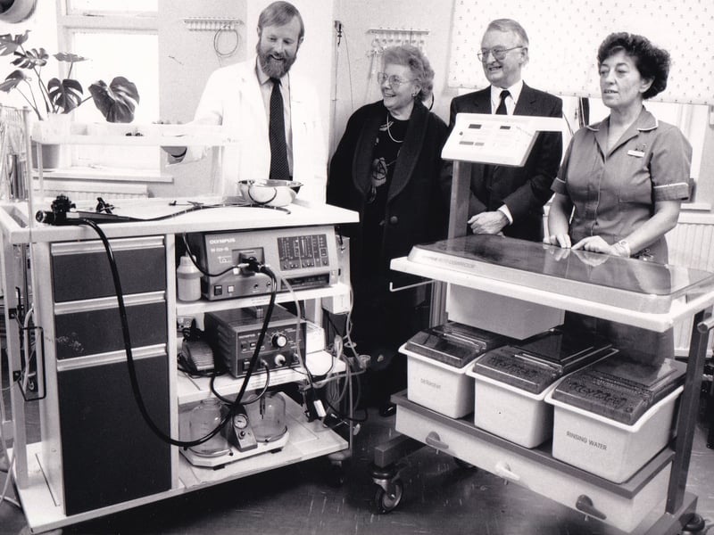 November 1987 and money raised by the Friends of Chapel Allerton Hospital was helping to make life more pleasant for gallstone sufferers. In the last year the Friends had bought the hospital a duodenoscope which removed the need for general anaesthetic and  a long stay when gallstones are removed. And they had added a £5,000 disinfector to the £12,000 for the duodenoscope.