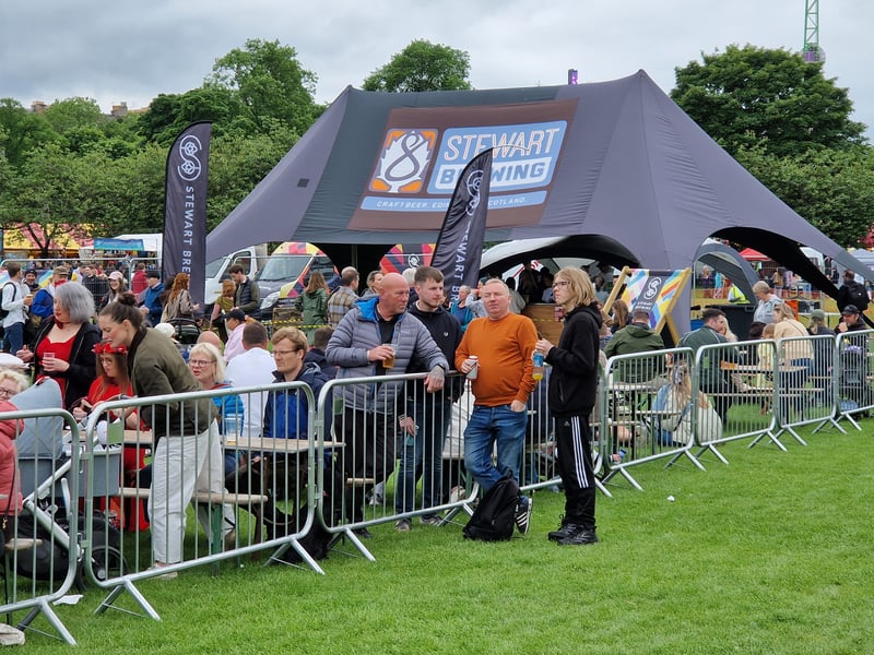 The beer tent was busy this year at Meadows Festival 2026, with plenty of picnic tables to allow festival goers to have a quick break.