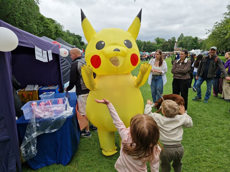 This Pokemon entertained the little ones at this year's free festival in the Meadows.