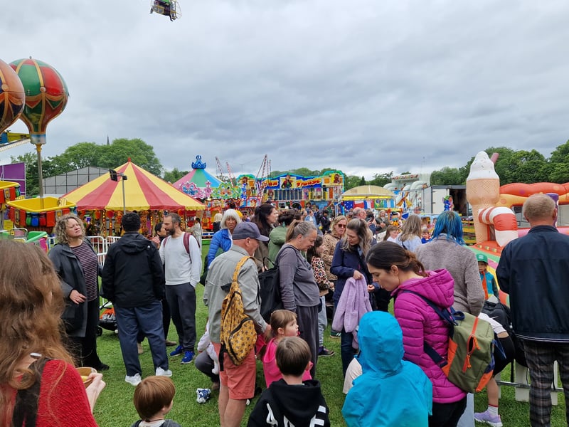 Hundreds of kids enjoyed the fairground at this year's Meadows Festival in Edinburgh.