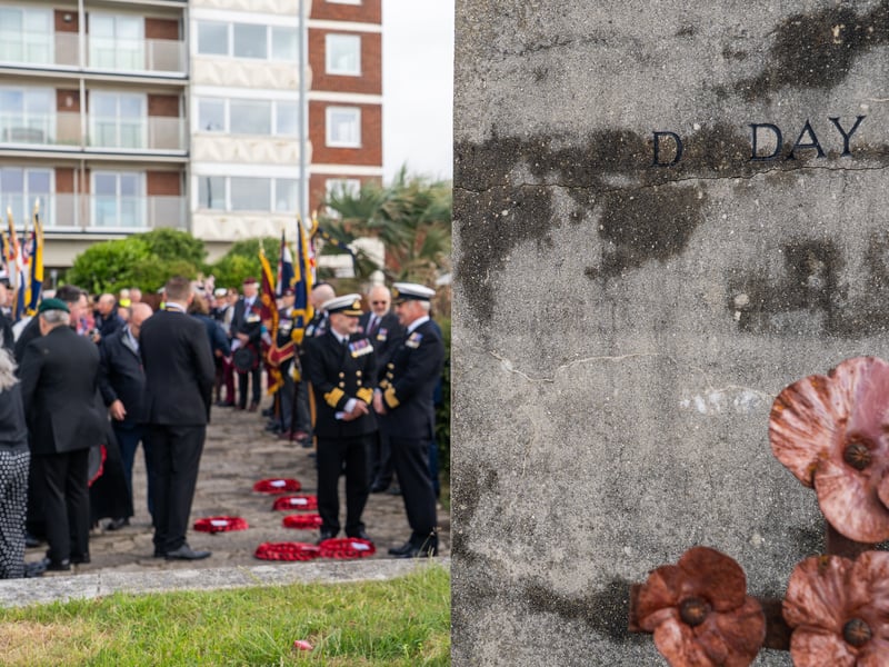 D Day Memorial Service at the D Day memorial Stone in Southsea.  Pictured by Alec Chapman